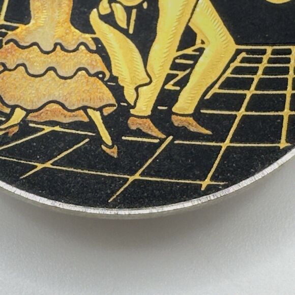 Vintage Midas gold Damescene miniature plate Flamenco dancers Spain Gold Plate - Picture 6 of 9
